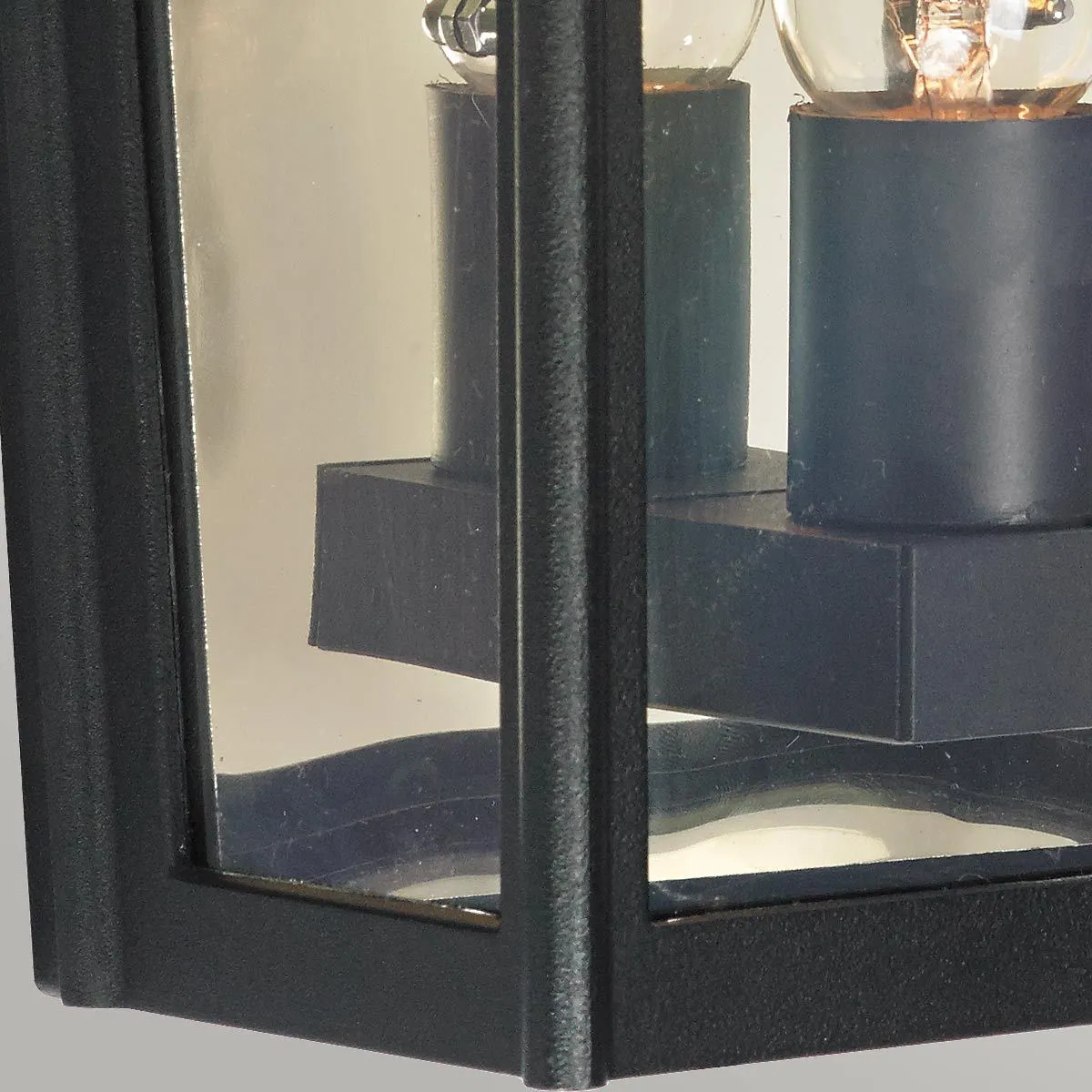 Turin 1 Light Half Wall Lantern - Black     | Black