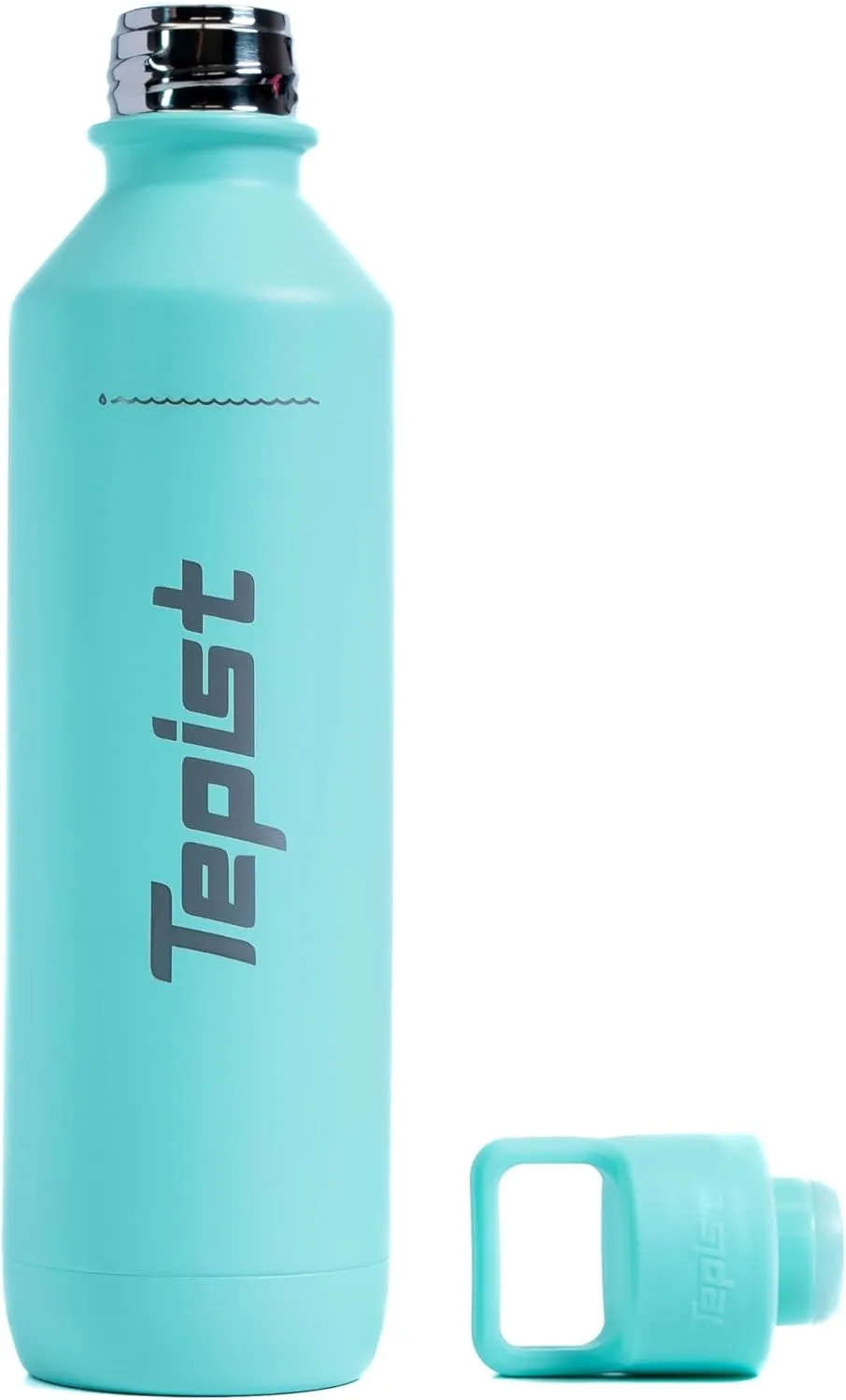 TwentyO 20oz Stainless Steel Bottle Compatible with Sodastream Machines | Powder Coated Teal | Vacuum Sealed | Double Walled | Leak-Proof | Easy to Carry | Reusable Bottle