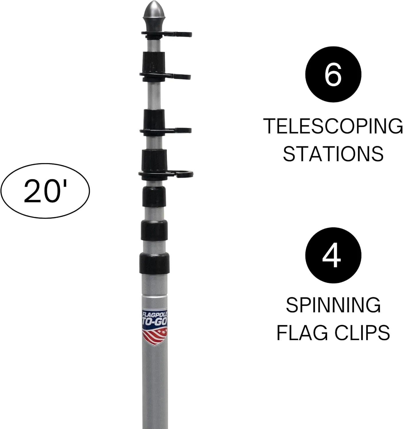 Ultimate Tailgate Kit with Portable Flagpole and Tire Mount
