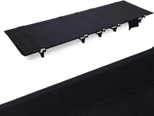 Ultralight Camping Cot, Portable Folding Camping Bed,Easy to Assemble ，Supports 330lbs with Carry Bag，Lightweight for Travel, Camping, Hiking,Backpacking, Mountaineering (Black)
