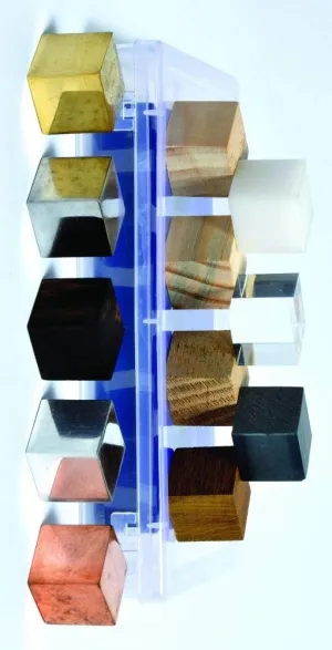 United Scientific™ DCSET12 Density Cube Set of 12 in Plastic Storage Box