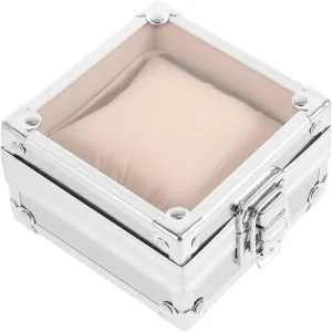 Unomor Vintage Watch Storage Case Stylish Transparent Lid Watch Box for Men Women Compact Jewelry Travel Organizer Watches Water and Scratches