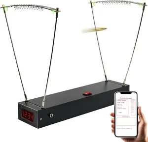 Upgrade WiFi Chronograph, Precision Ballistic Chronograph for Rifle Shooting, Hunting Slingshot, Airsoft, Archery Bow, Paintball Acceleration Velocity Speed Chronograph, MPS/FPS & Joules Readings