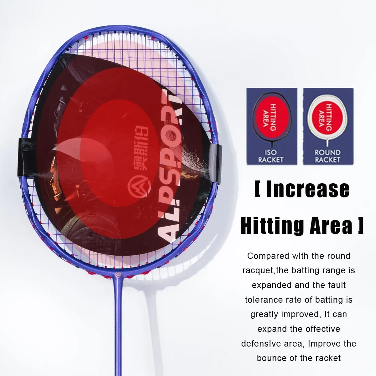 V5 5U Wave Frame G5 Full Carbon Fiber Max 32Lbs Badminton Racket with Carrying Bag Shock Absorbing Nails, Graphite Padel Racquet for Outdoor Backyard Sports Training