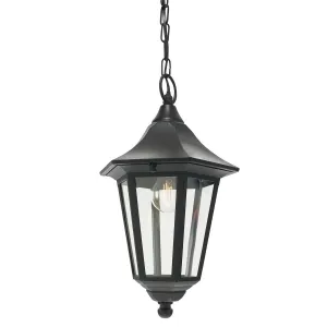 Valencia 1 Light Chain Lantern | Black