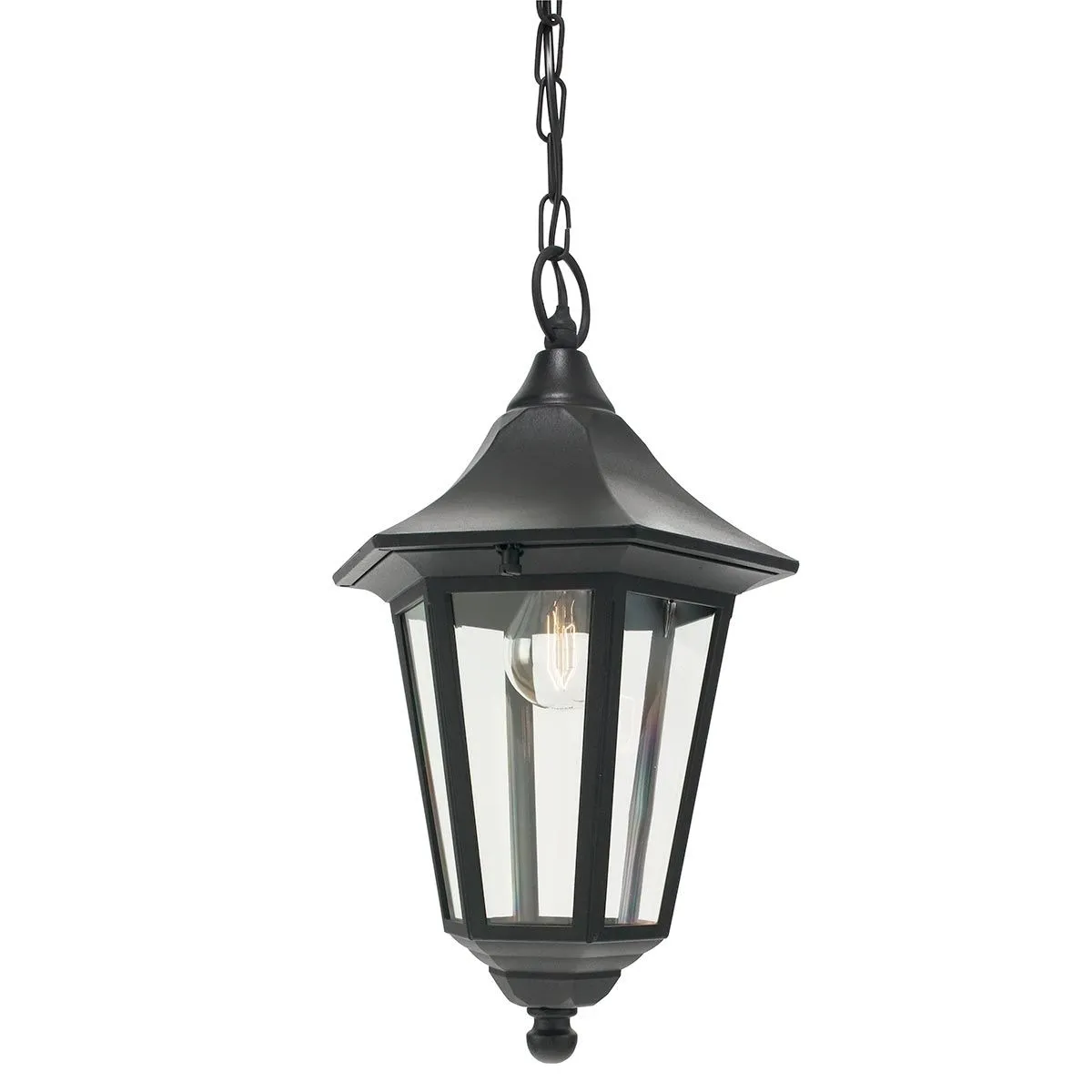 Valencia 1 Light Chain Lantern | Black