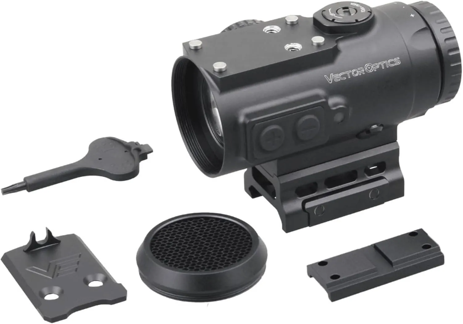 Vector Optics Paragon 4x24 Mini Prism Sight BDC Reticle Riflescope CQB Sight Tactical Rifle Scope Fast Shooting Fits for AR15 AR 15 M4 .223 5.56 Top Footprint for Red Dot, SCPS-M04