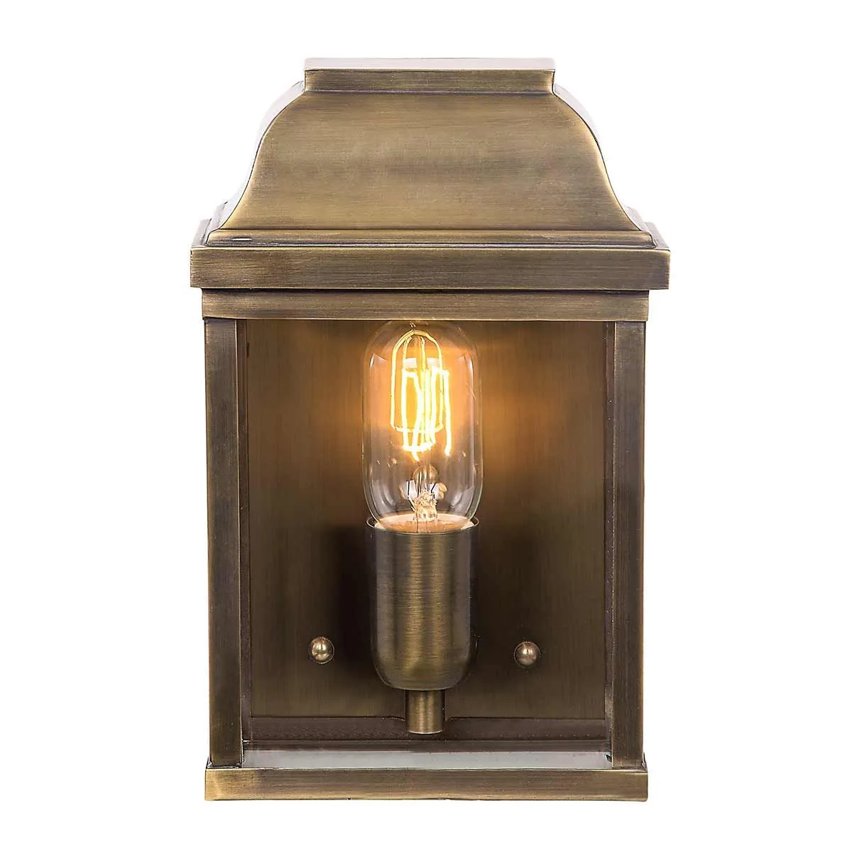 Victoria 1 Light Wall Lantern - Brass  | Aged Brass