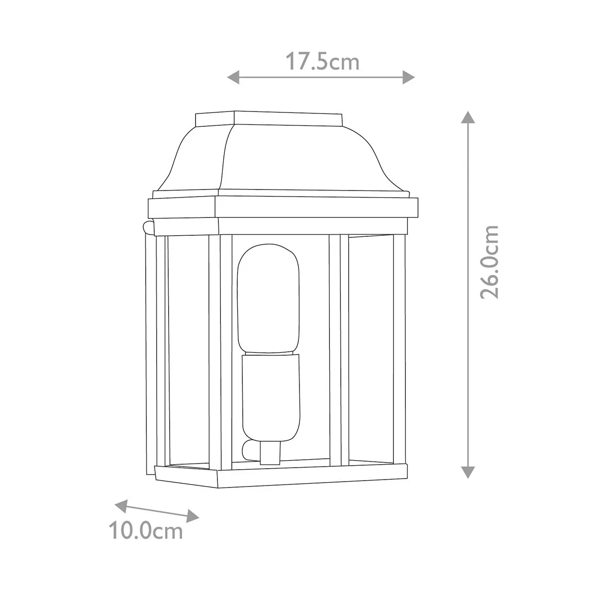 Victoria 1 Light Wall Lantern - Brass  | Aged Brass