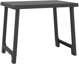 vidaXL Camping Table Anthracite 31.1x22.0x25.2 PP Wooden Look