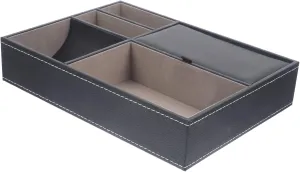 Vintage Jewelry Organizer Box Multi-grid Retro Style Storage Case for Watches and Accessories Design for Dressers Nightstands and Desktops for Use