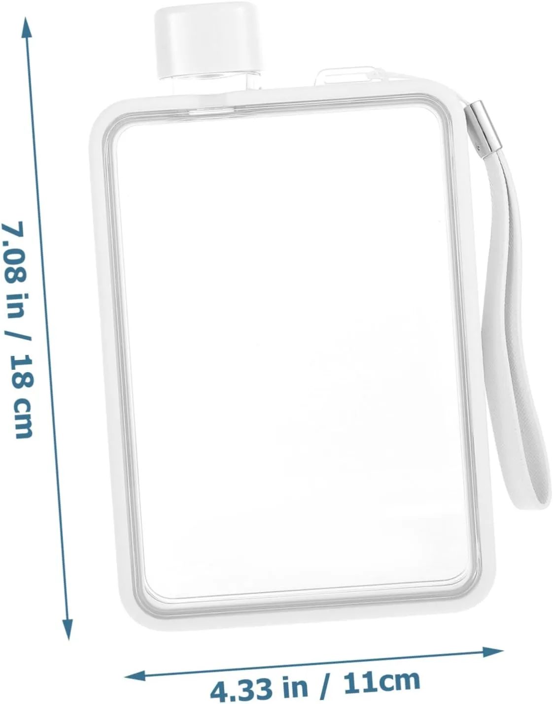 Water Flask Flat Material Aesthetic Water Bottle Portable Slim Leakproof for Outdoor Sports