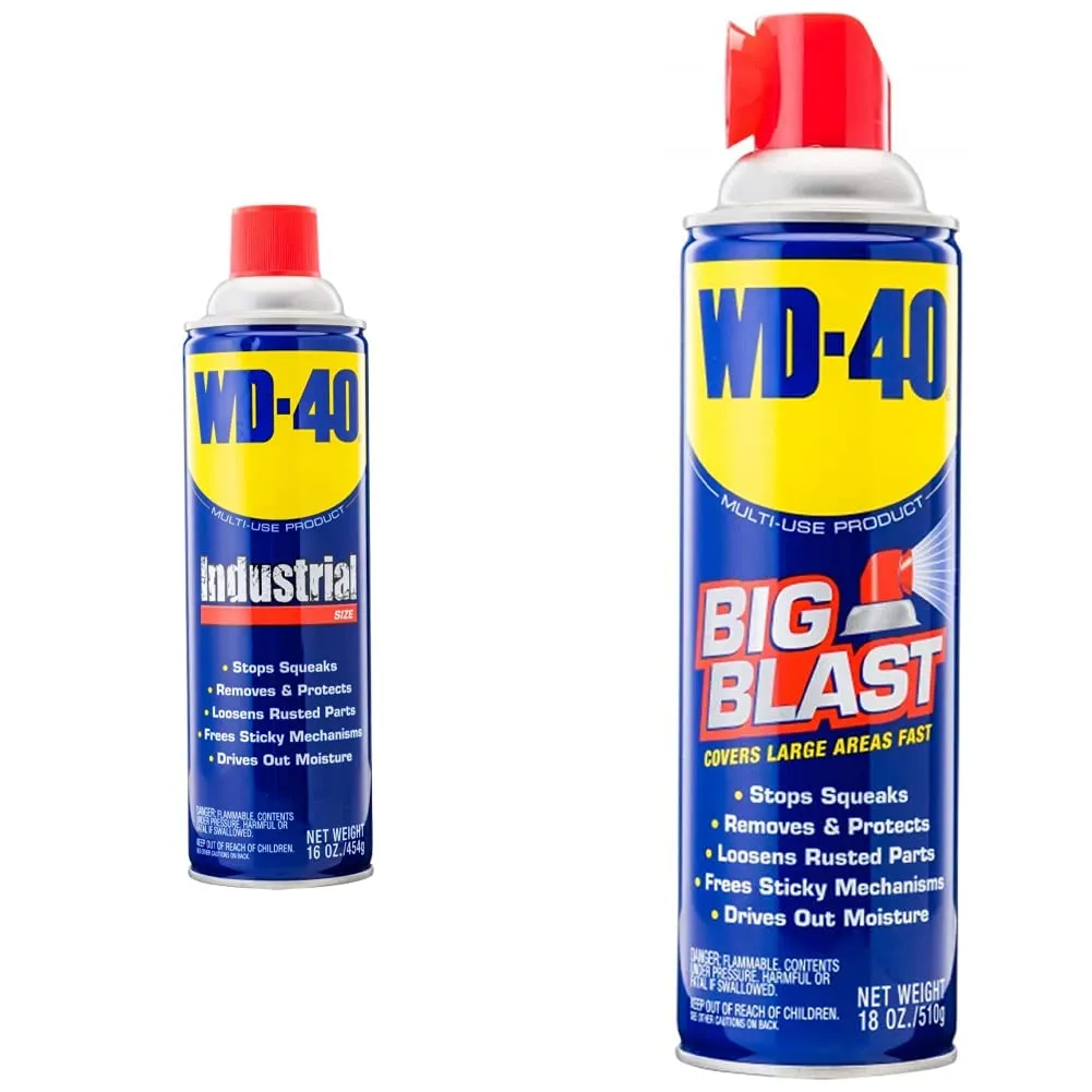WD-40 Multi-Use Product, Industrial Size, 16 OZ & Multi-Use Product with Big-Blast Spray, 18 OZ
