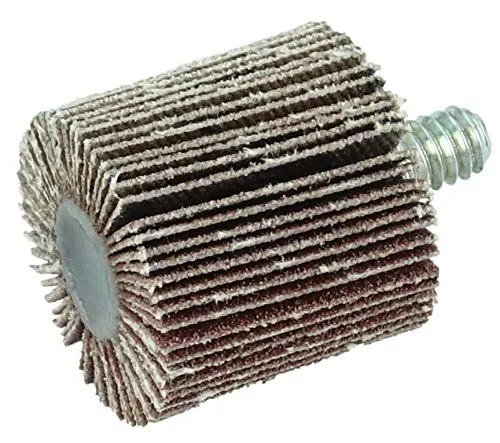 Weiler 52605 1" x 1" Tiger Coated Abrasive Flap Wheel, 1/4"-20 Threaded Stem, 120AO (Pack of 10)