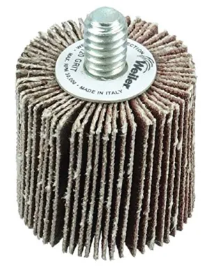 Weiler 52605 1" x 1" Tiger Coated Abrasive Flap Wheel, 1/4"-20 Threaded Stem, 120AO (Pack of 10)