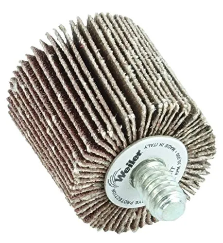 Weiler 52605 1" x 1" Tiger Coated Abrasive Flap Wheel, 1/4"-20 Threaded Stem, 120AO (Pack of 10)