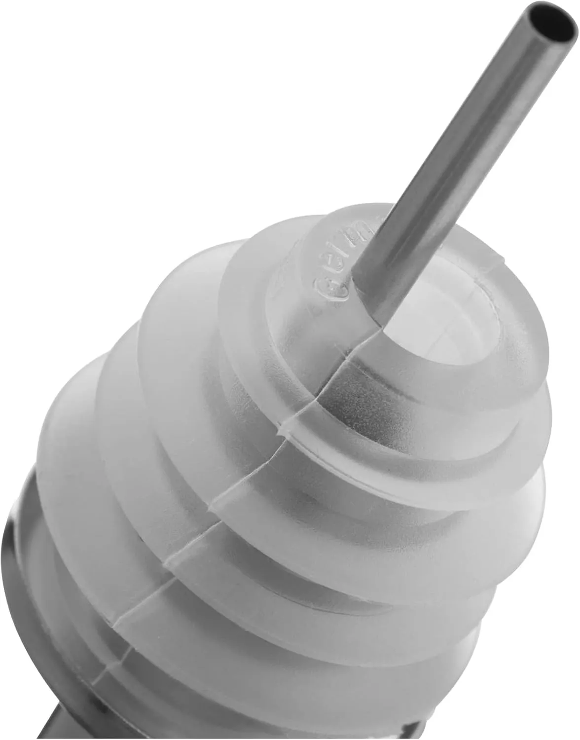 Westmark 453322E3 Spirit/Oil Pourers for Bottles with Loop Cap, with Trachea, Metal/Stainless Steel, Silicone Cork, Inox Standard, Silver