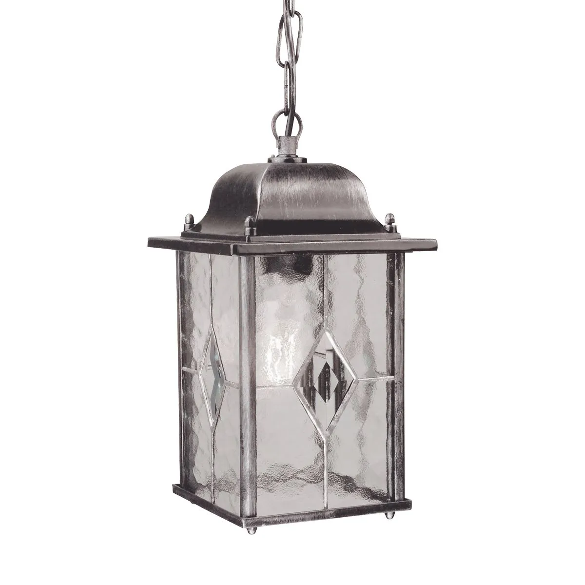 Wexford 1 Light Chain Lantern  | Black/Silver