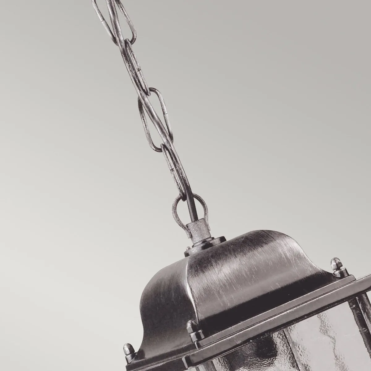 Wexford 1 Light Chain Lantern  | Black/Silver