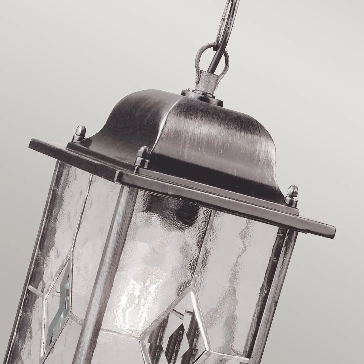 Wexford 1 Light Chain Lantern  | Black/Silver