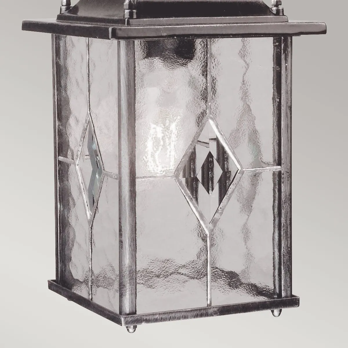 Wexford 1 Light Chain Lantern  | Black/Silver
