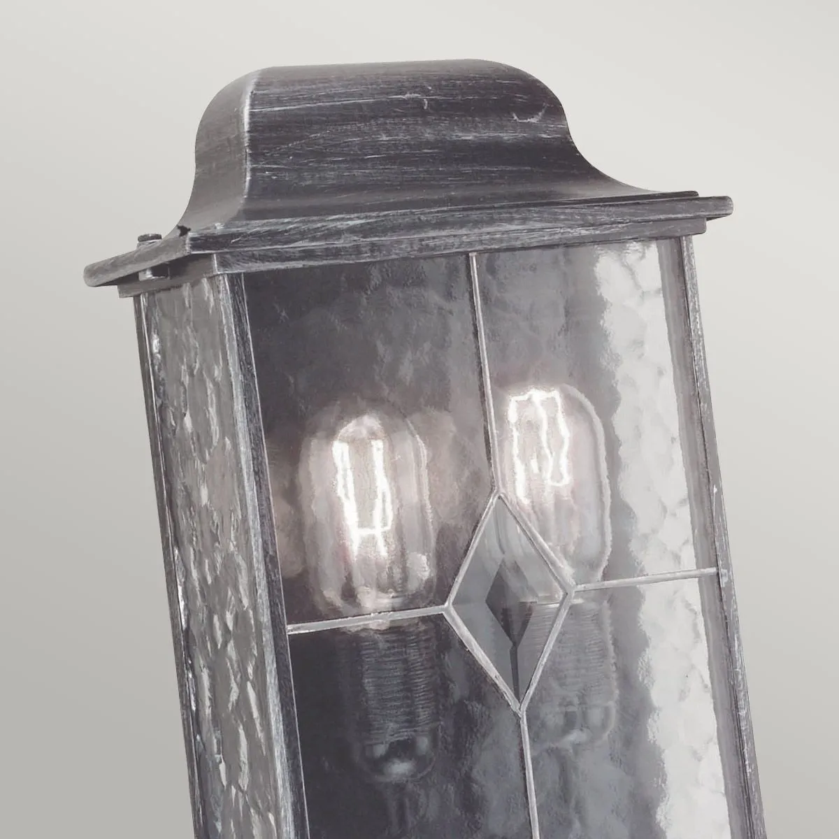 Wexford 2 Light Half Lantern | Black/Silver