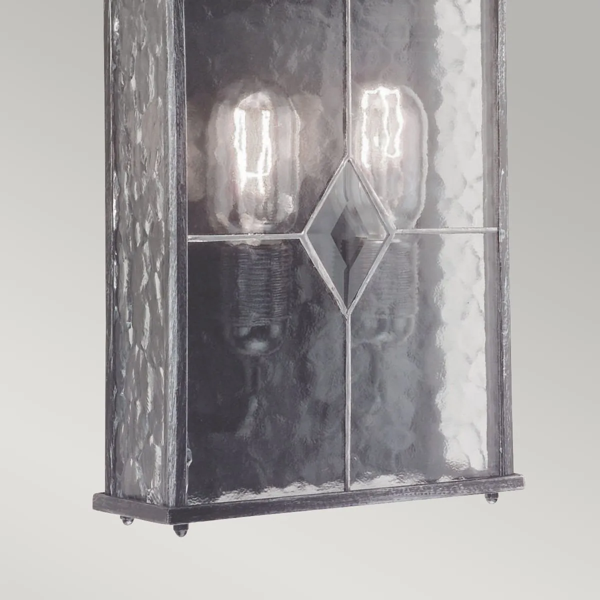 Wexford 2 Light Half Lantern | Black/Silver