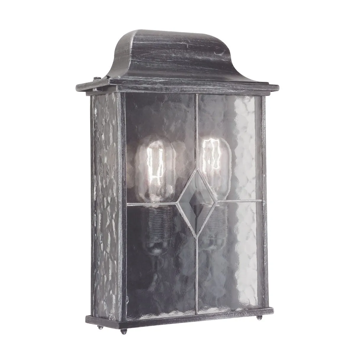 Wexford 2 Light Half Lantern | Black/Silver