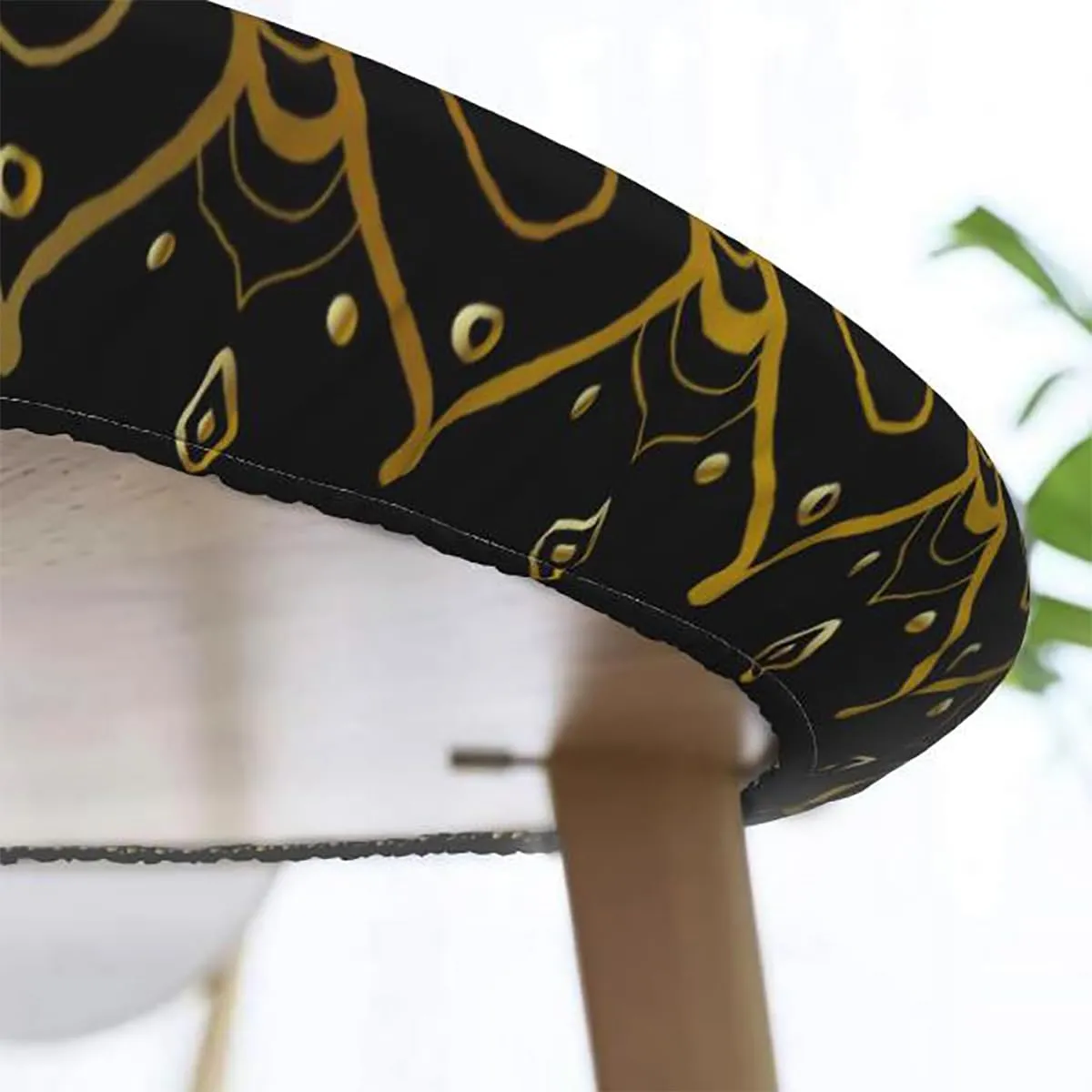 White Brown Round Tables Tablecloth Table Cloth Feathers Bohemian Concept Western Table Cloth Round Elastic Edge Fitted Table Cover Fashion Modern Fits up 40"-44" Diameter Tables
