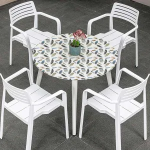 White Brown Round Tables Tablecloth Table Cloth Feathers Bohemian Concept Western Table Cloth Round Elastic Edge Fitted Table Cover Fashion Modern Fits up 40"-44" Diameter Tables