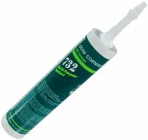 White Dow Corning 732 Multi-Purpose Silicone Sealant - 12 Tubes (Case)