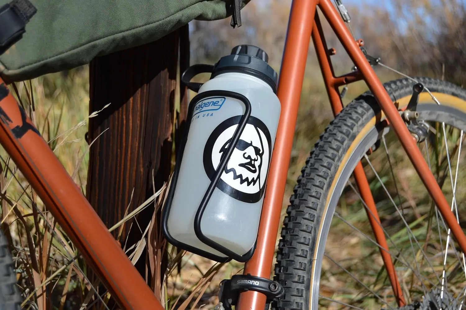Widefoot LiterCage - Stainless Steel Bottle Cage for Large Bottles - Made in The USA (Black)