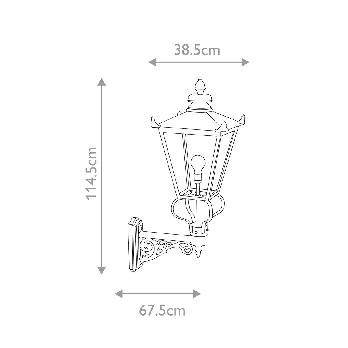 Wilmslow 1 Light Wall Lantern  | Black