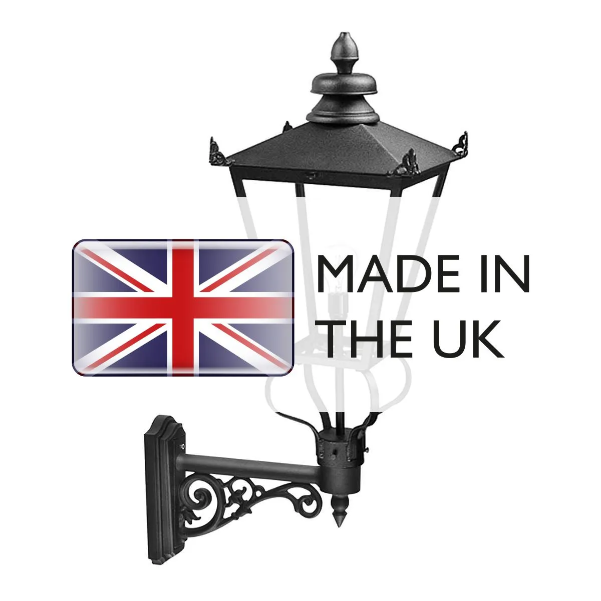 Wilmslow 1 Light Wall Lantern  | Black