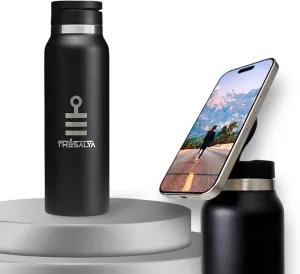 WMASafe 24 oz Water Bottle – Unique Stainless Steel Double Wall, Advanced Thermal Insulation to Keep Your Drink Cold or Hot, Straw-Free, Perfect for Any Adventure and Climate. Modern and unique design