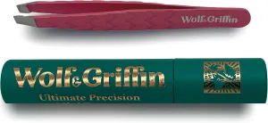 Wolf & Griffin Mini Tweezer | Professional Eyebrow Tweezers for Men & Women | Perfect for Facial Hair Removal | Stainless Steel