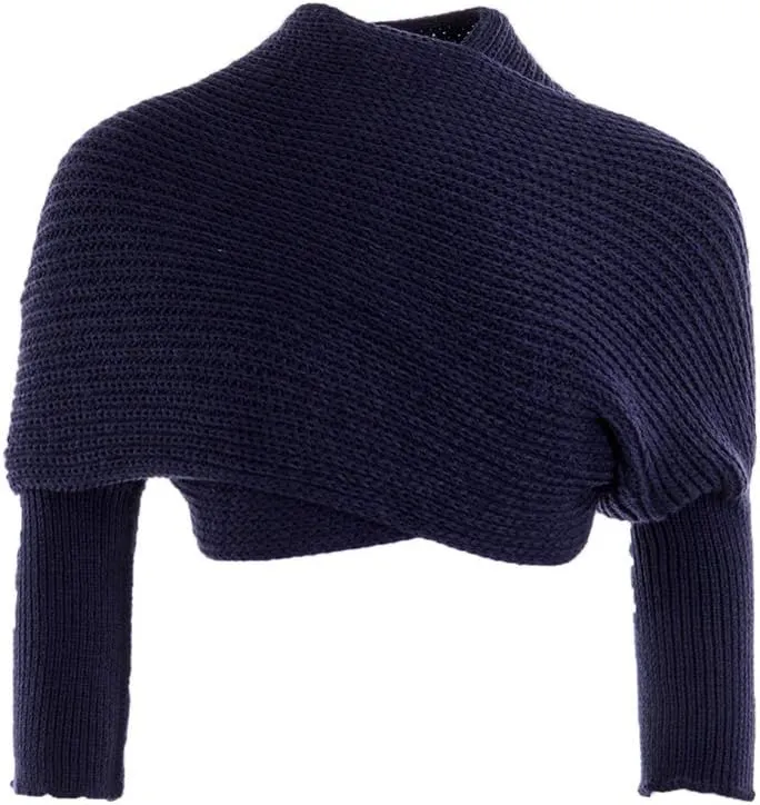 Women Autumn Winter Scarf Wrap Sweater Multi-Use Knitted wrap scarf with sleeves