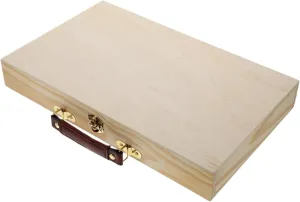 Wood Artist Supplies Box Tool Box with Comfortable Handle Simple Case Painting Tools Organizer for Paints Pastel Erasers