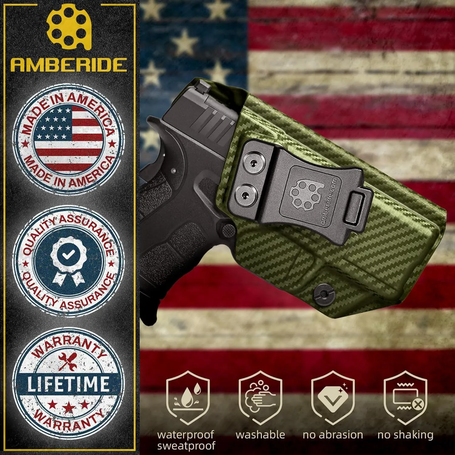 XDS Holster XDS MOD 2 Holster IWB & OWB Kydex Fit: Springfield XD-S 3.3" & XD-S MOD.2 3.3" Pistol – 9mm / .40 S&W / .45 ACP – Adj. Cant Concealed Carry & 'Posi-Click' Retention – No Wear or Jitter