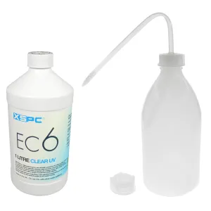 XSPC EC6 Translucent Premix PC Coolant (1000mL) and Filling Bottle Bundle, Clear UV