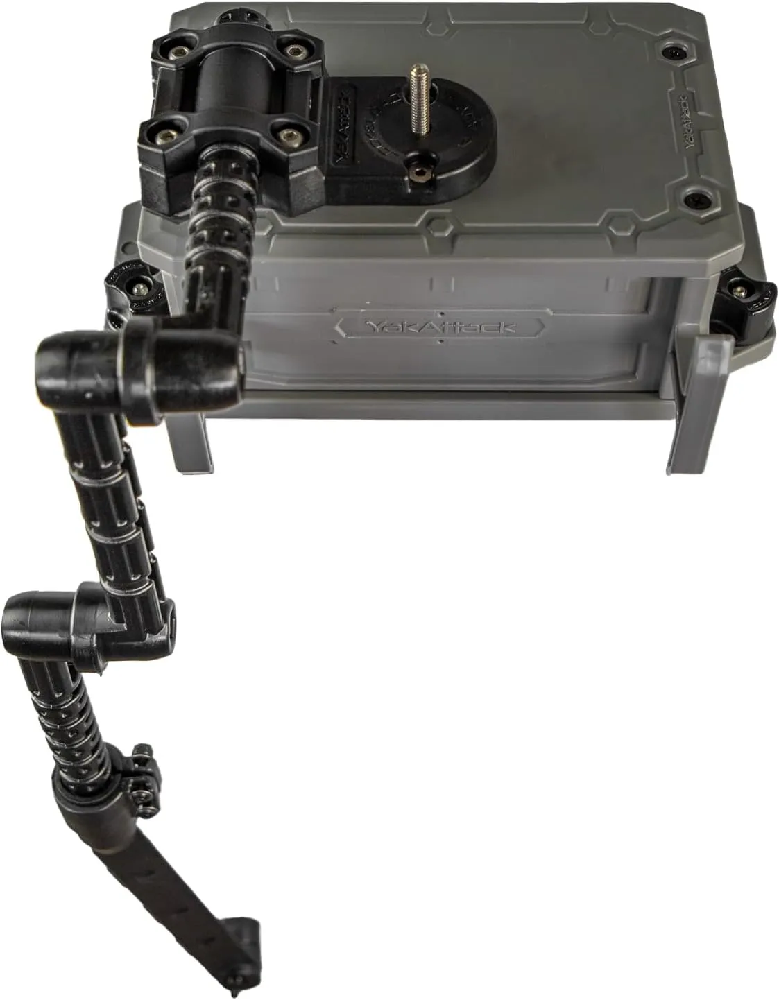 YakAttack CellBlok Battery Box & Switchblade Transducer Arm Combo - Color Options | USA Made | Kayak Fish Finder Mounting | Compact & Tool-Free Install | Track Compatible | Universal Kayak Accessory