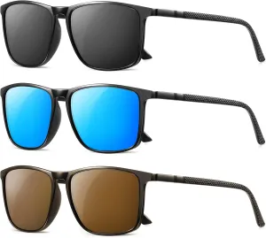 YDAOWKN Polarized Sunglasses for Men Lightweight Frame with UV Protection for Driving Fishing Golf