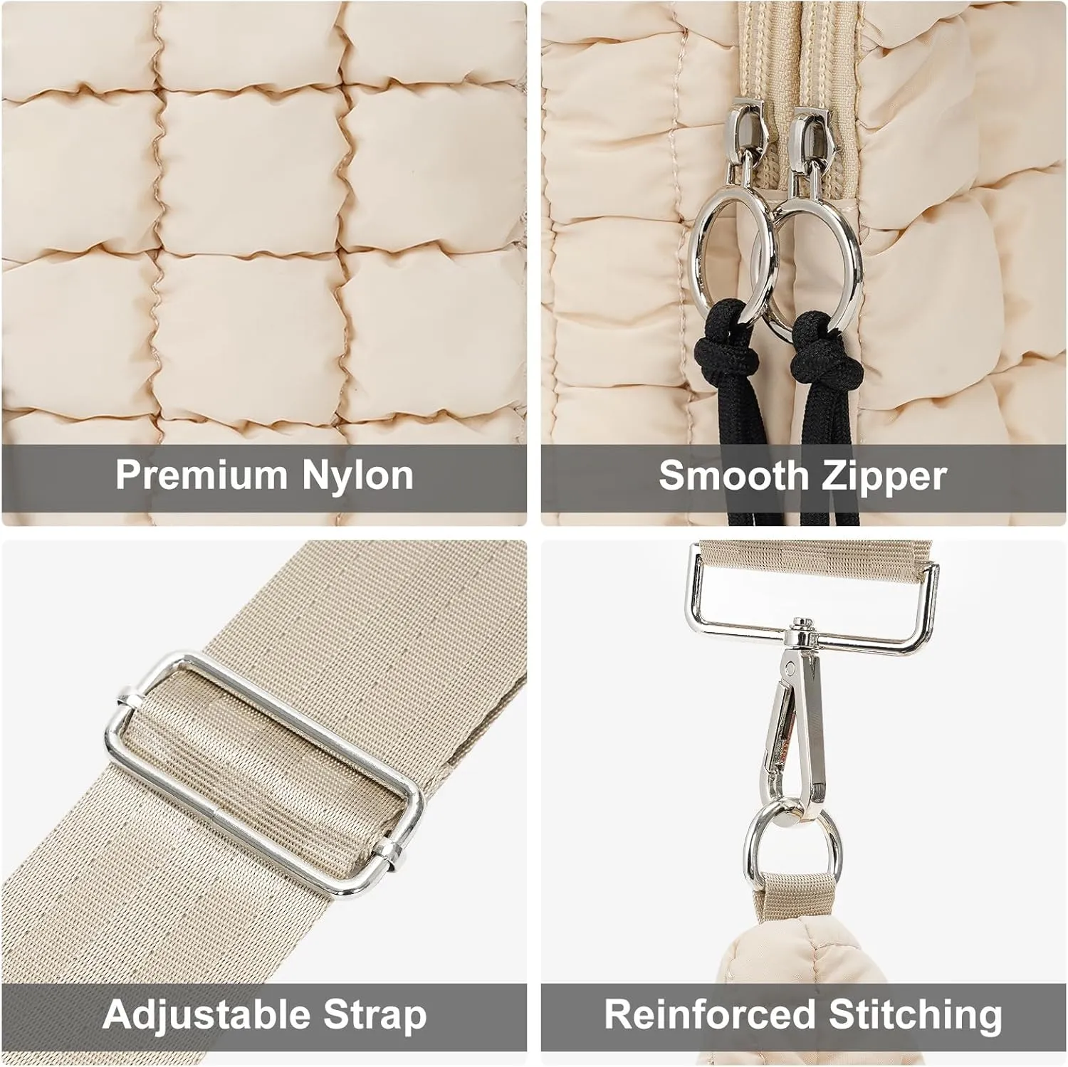 YFGBCX Water Bottle Holder with Strap Water Bottle Carrier Bag with Phone Pocket Quilted Puffer Water Bottle Sling Bag Crossbody Water Bottle Accessories