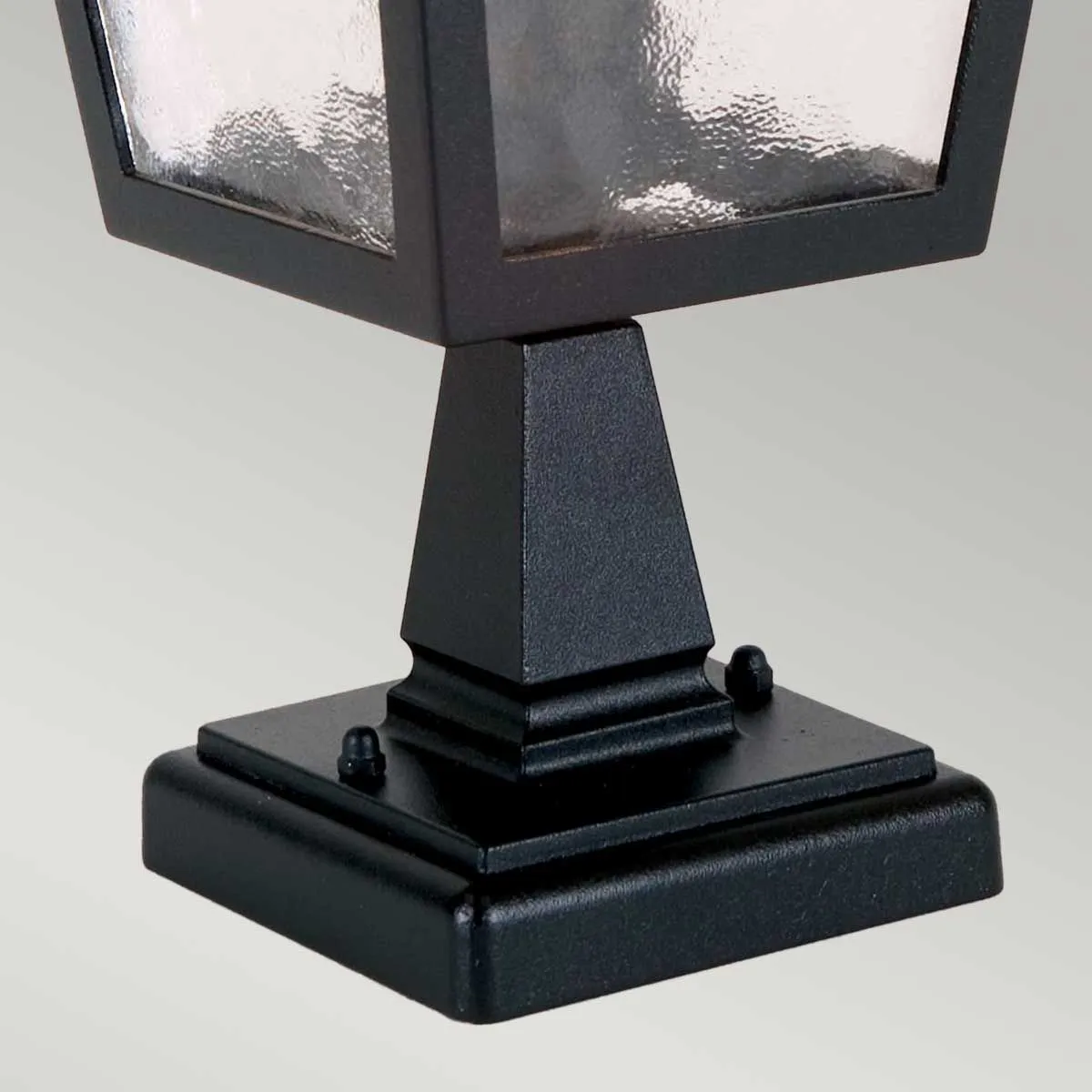 York 1 Light Pedestal Lantern | Black