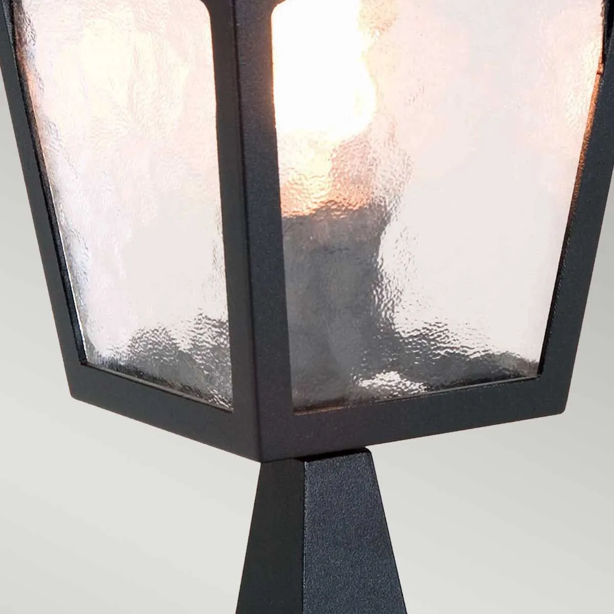 York 1 Light Pedestal Lantern | Black
