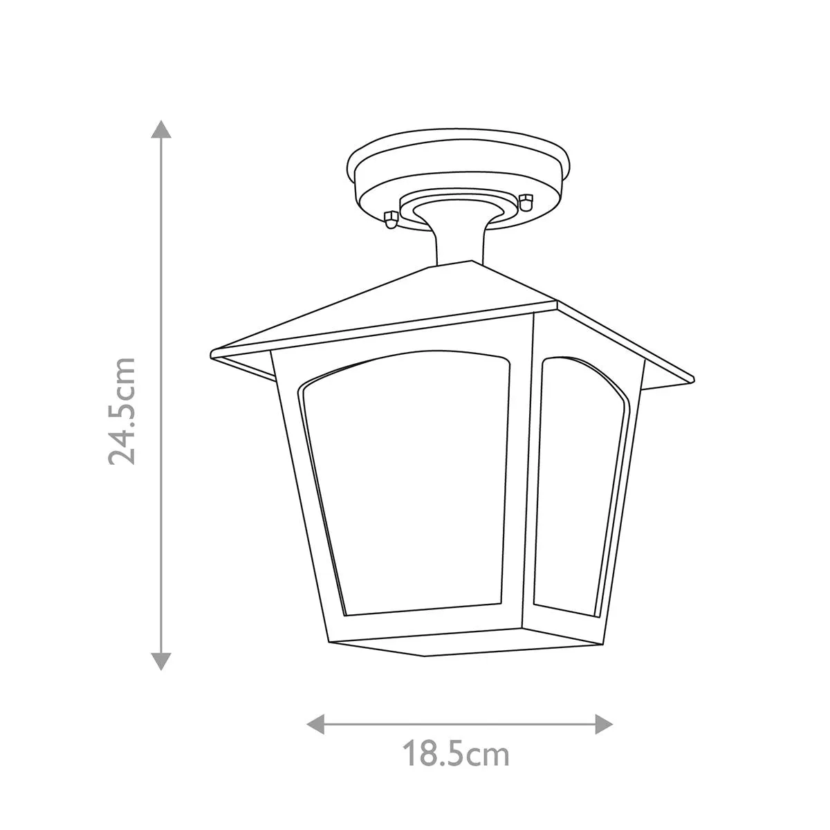 York 1 Light Porch Lantern | Black