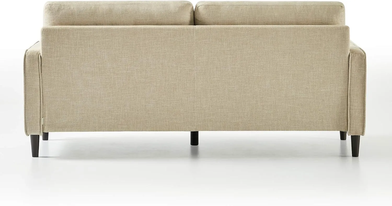 ZINUS Benton Sofa Couch, Grid Tufted Cushions, Easy, Tool-Free Assembly, Beige