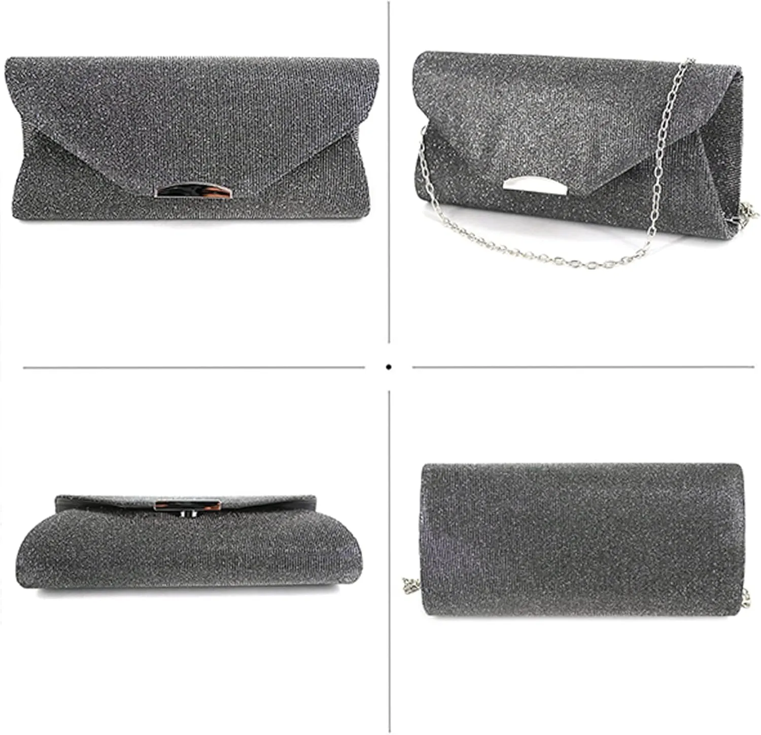 ZLMBAGUS Evening Clutch Purse Bag Party Prom Wedding Envelope Crossbody Handbags