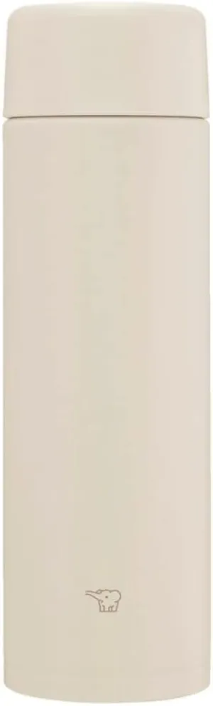 Zojirushi SM-ZB48-CM Water Bottle, Seamless 16.9 fl oz (480 ml), Screw, Stainless Steel Mug, Sand Beige, Integrated Washer, Easy to Clean, 2 Pieces Only
