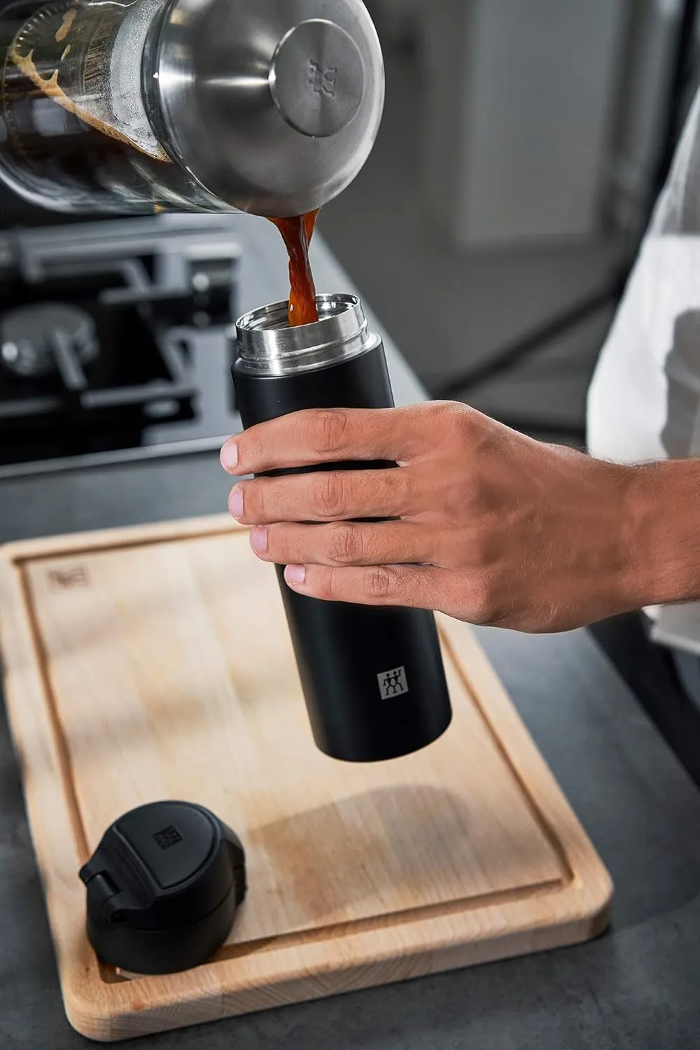 ZWILLING Thermo Travel Bottle, 15.2 oz, Matte Black